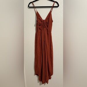 Women's Rust Midi Jumper with pockets